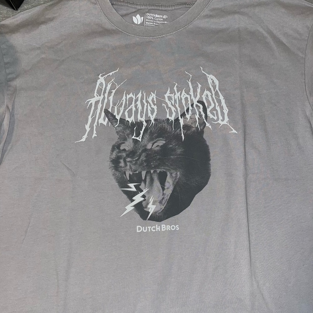 Dutch Bros woman’s large t-shirt of the month